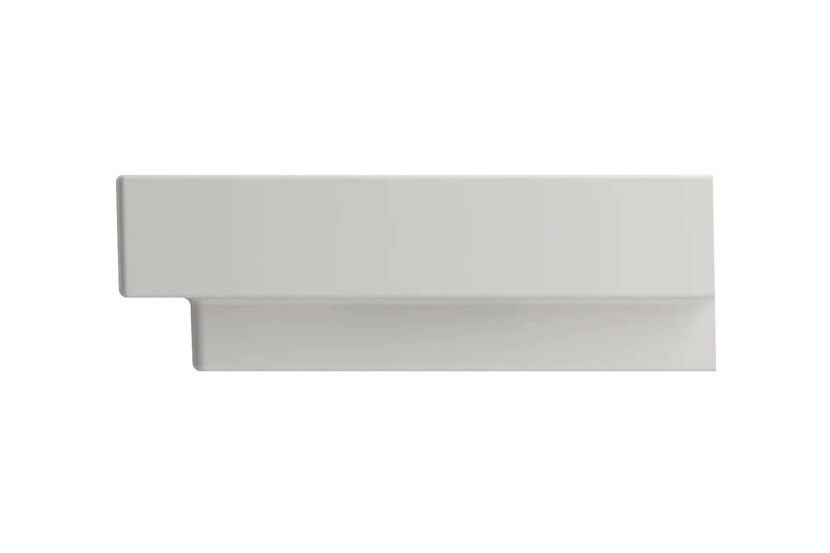 BOCCHI Scala 32" Rectangle Wallmount Fireclay Bathroom Sink, Biscuit, Single Faucet Hole, 1078-014-0126