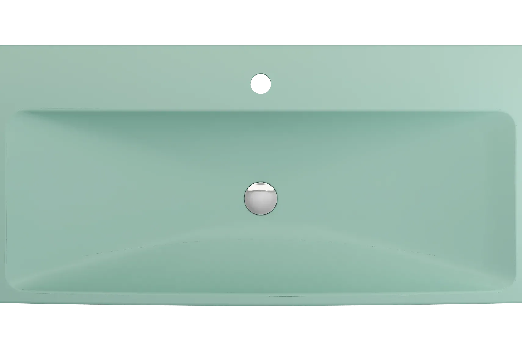 BOCCHI Scala 40" Rectangle Wallmount Fireclay Bathroom Sink, Matte Mint Green, Single Faucet Hole, 1079-033-0126