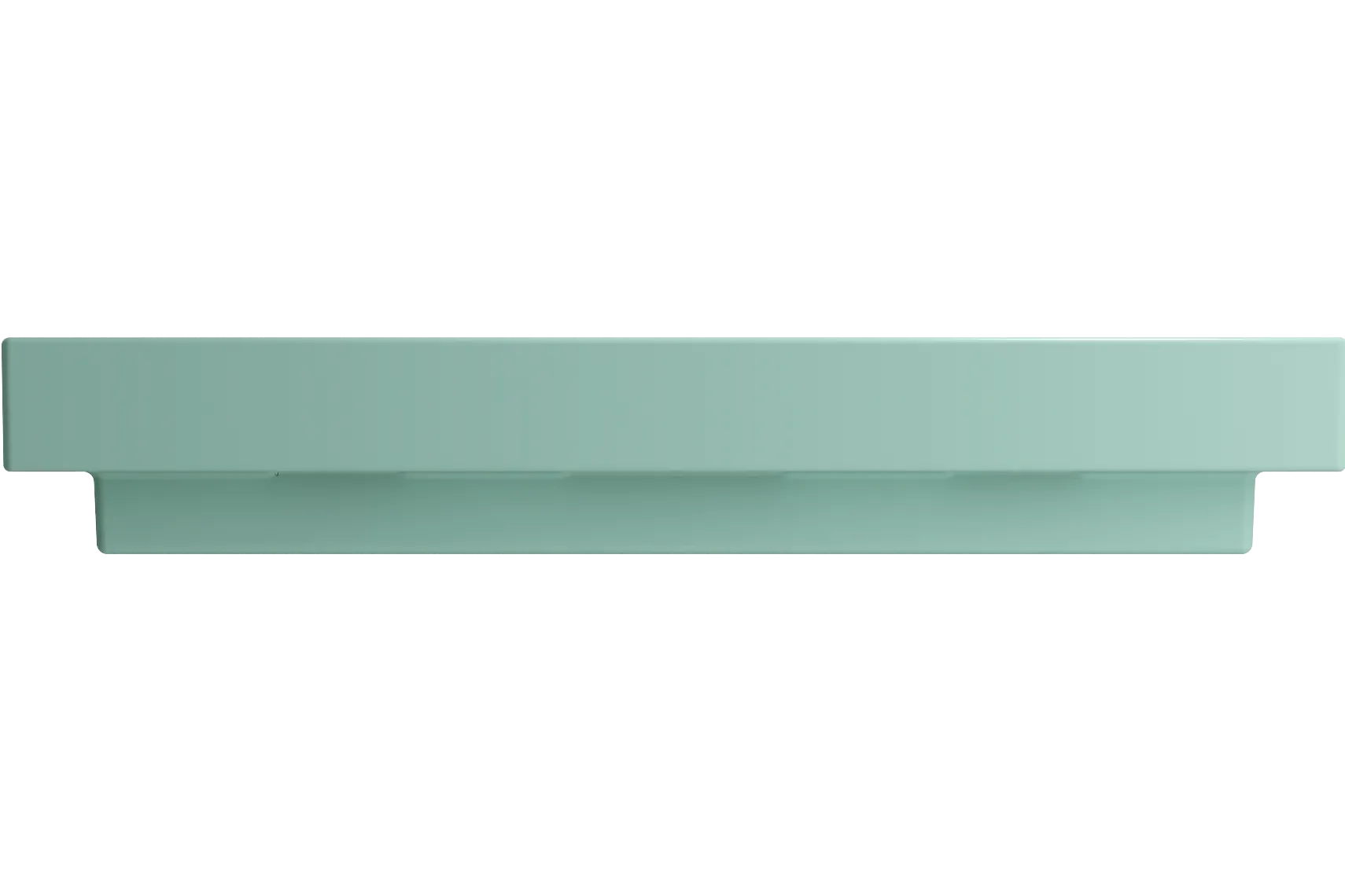 BOCCHI Scala 40" Rectangle Wallmount Fireclay Bathroom Sink, Matte Mint Green, Single Faucet Hole, 1079-033-0126