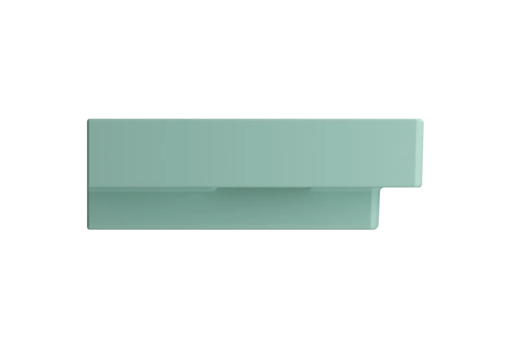 BOCCHI Scala 40" Rectangle Wallmount Fireclay Bathroom Sink, Matte Mint Green, Single Faucet Hole, 1079-033-0126