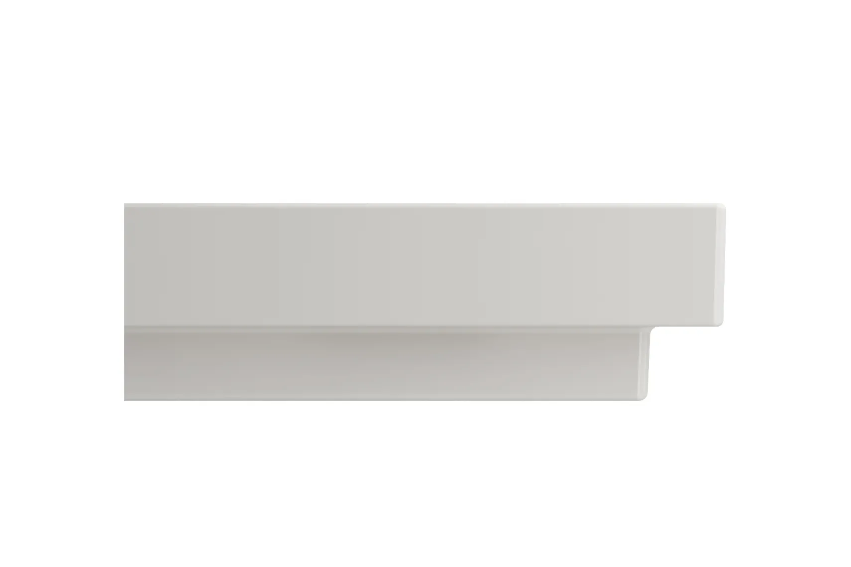BOCCHI Scala 24" Rectangle Wallmount Fireclay Bathroom Sink, Biscuit, 3 Faucet Hole, 1077-014-0127