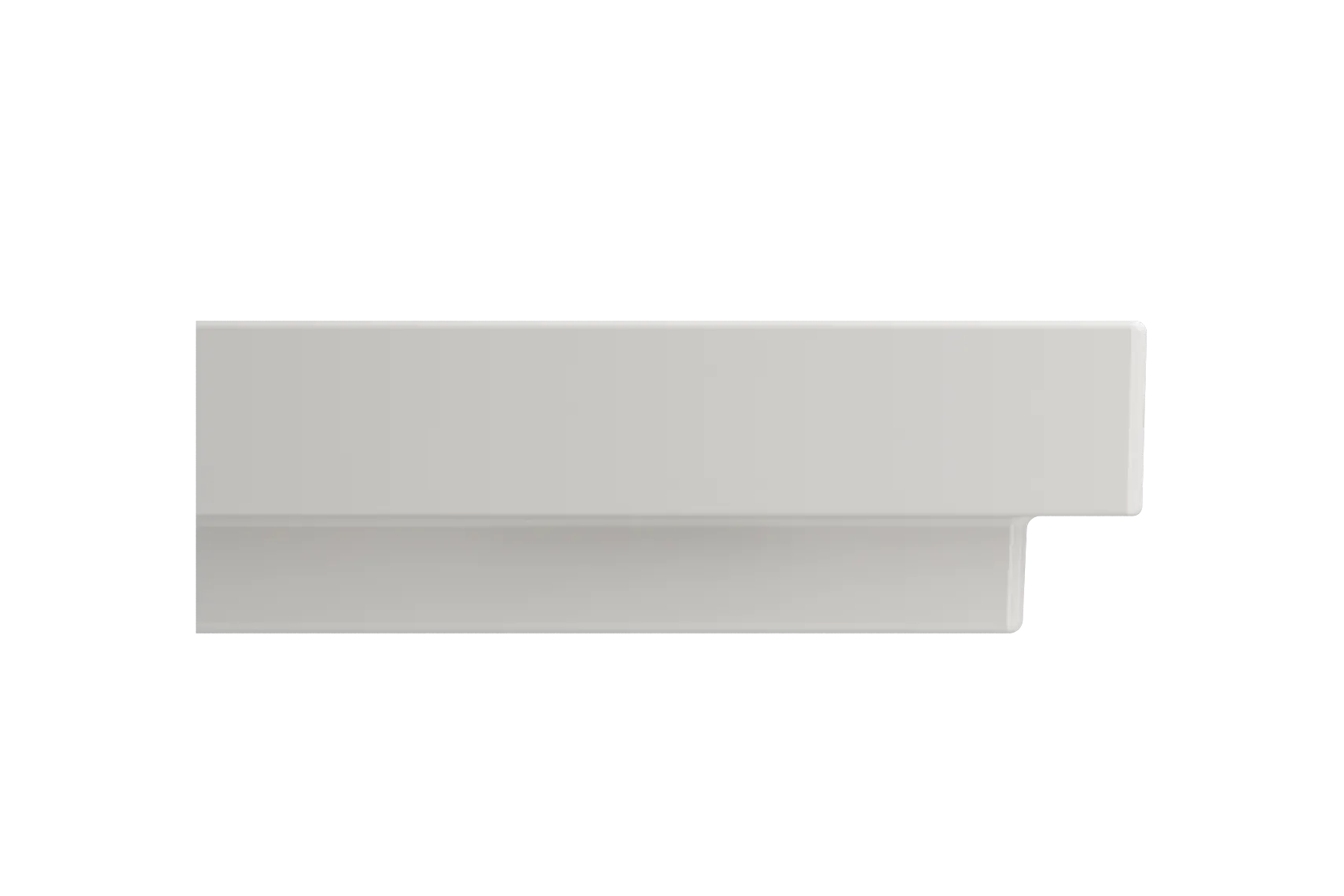 BOCCHI Scala 24" Rectangle Wallmount Fireclay Bathroom Sink, Biscuit, 3 Faucet Hole, 1077-014-0127