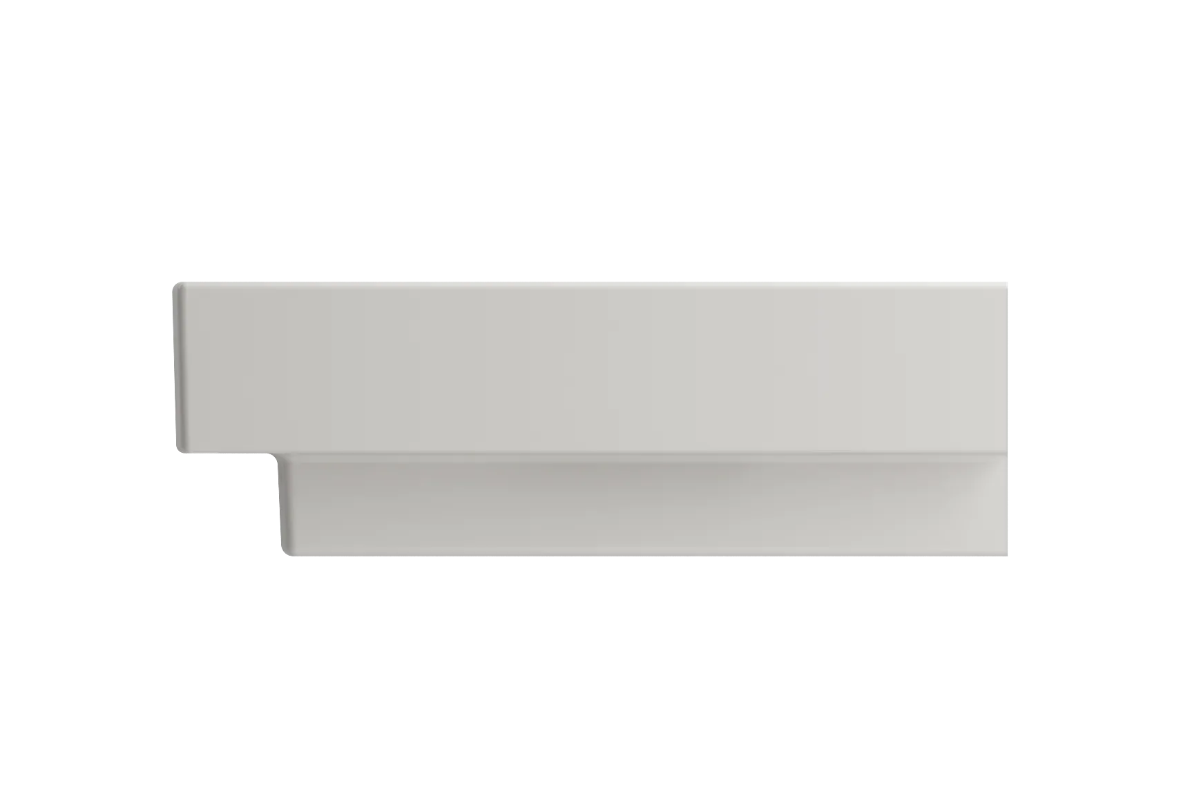 BOCCHI Scala 24" Rectangle Wallmount Fireclay Bathroom Sink, Biscuit, 3 Faucet Hole, 1077-014-0127