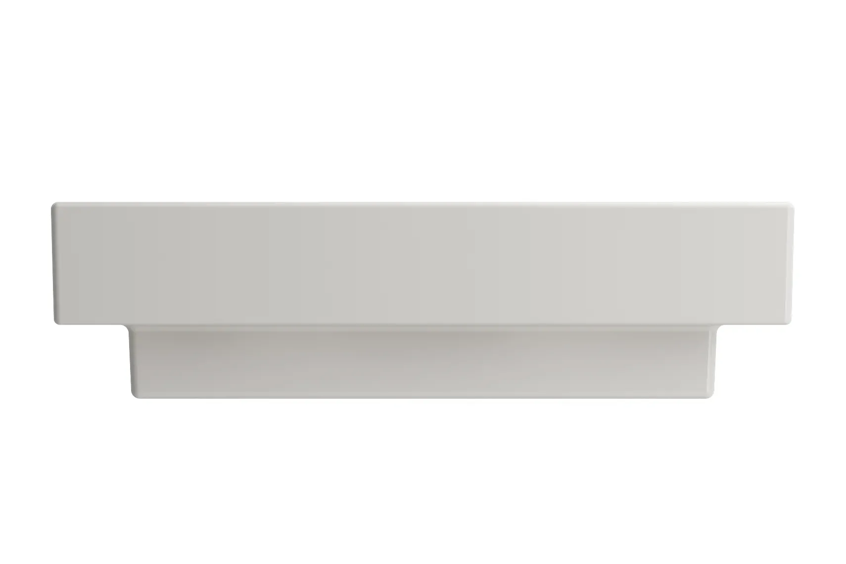 BOCCHI Scala 24" Rectangle Wallmount Fireclay Bathroom Sink, Biscuit, 3 Faucet Hole, 1077-014-0127