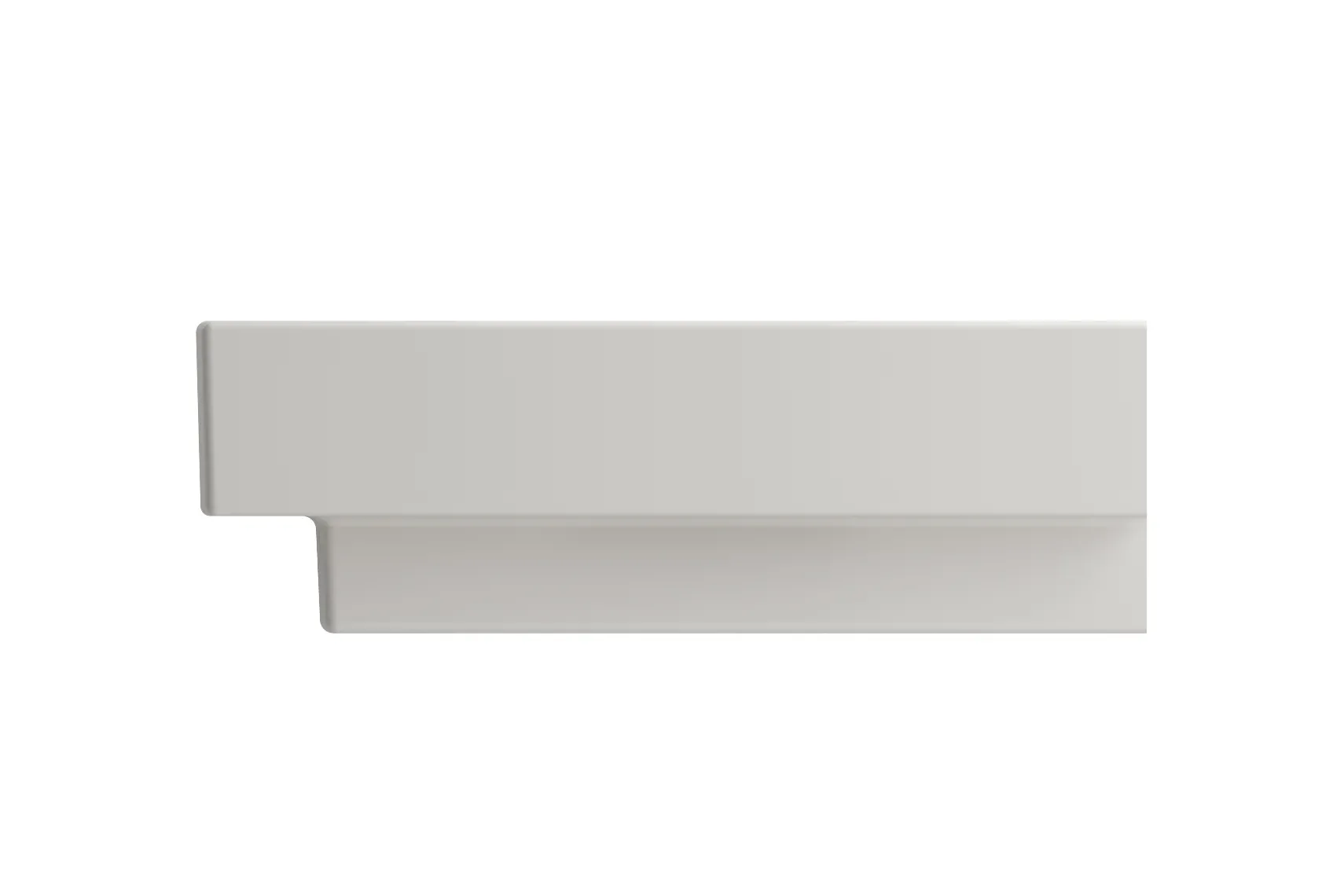 BOCCHI Scala 24" Rectangle Wallmount Fireclay Bathroom Sink, Biscuit, 3 Faucet Hole, 1077-014-0127