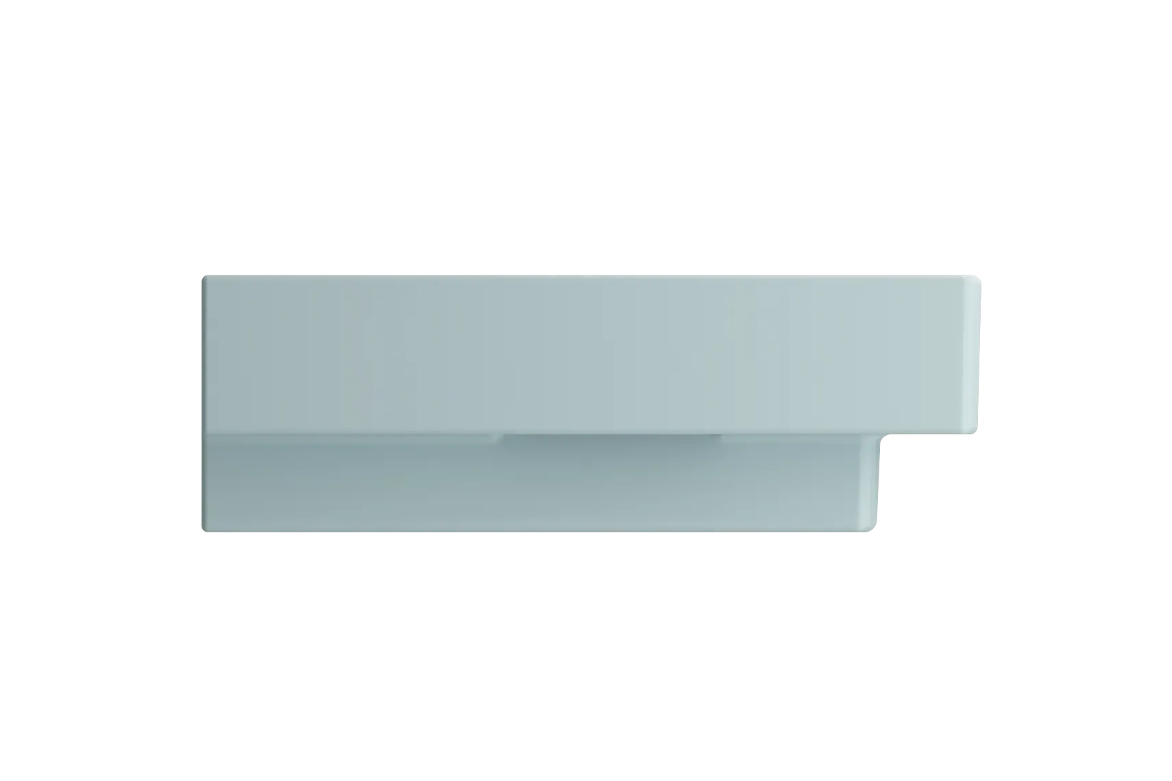 BOCCHI Scala 40" Rectangle Wallmount Fireclay Bathroom Sink, Matte Ice Blue, Single Faucet Hole, 1079-029-0126