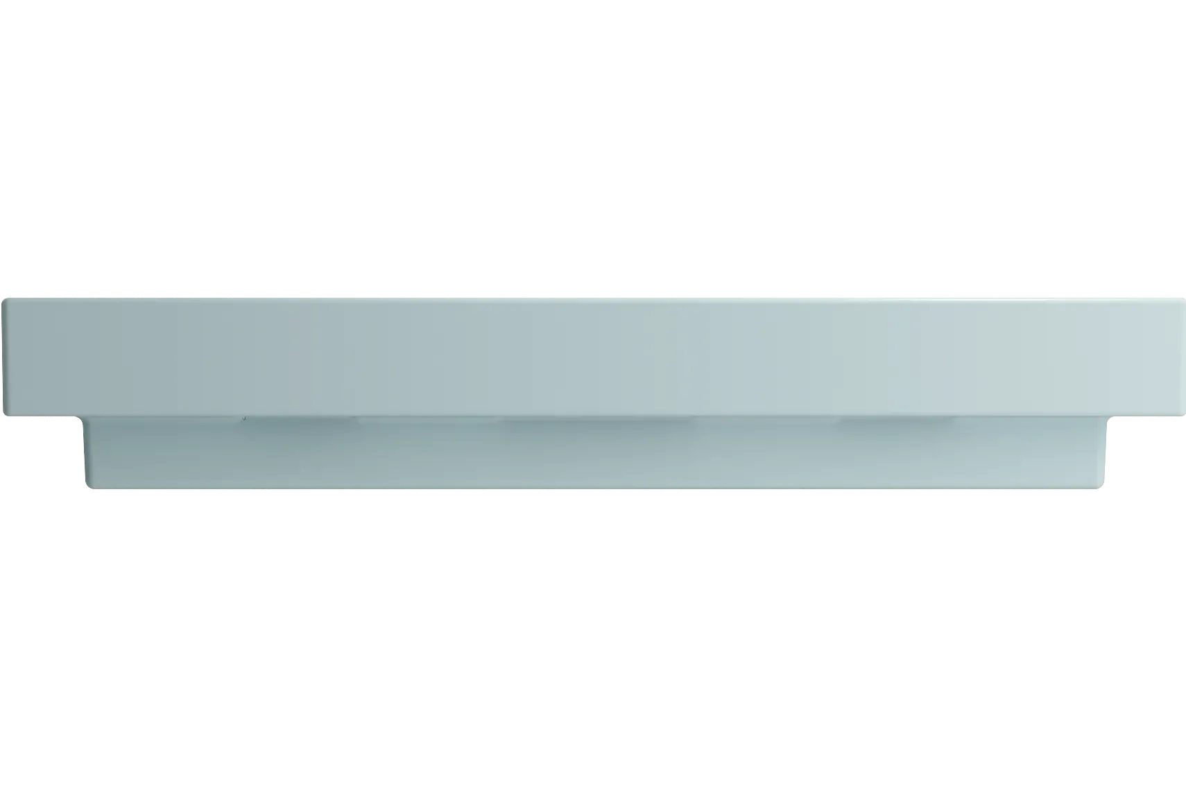 BOCCHI Scala 40" Rectangle Wallmount Fireclay Bathroom Sink, Matte Ice Blue, Single Faucet Hole, 1079-029-0126