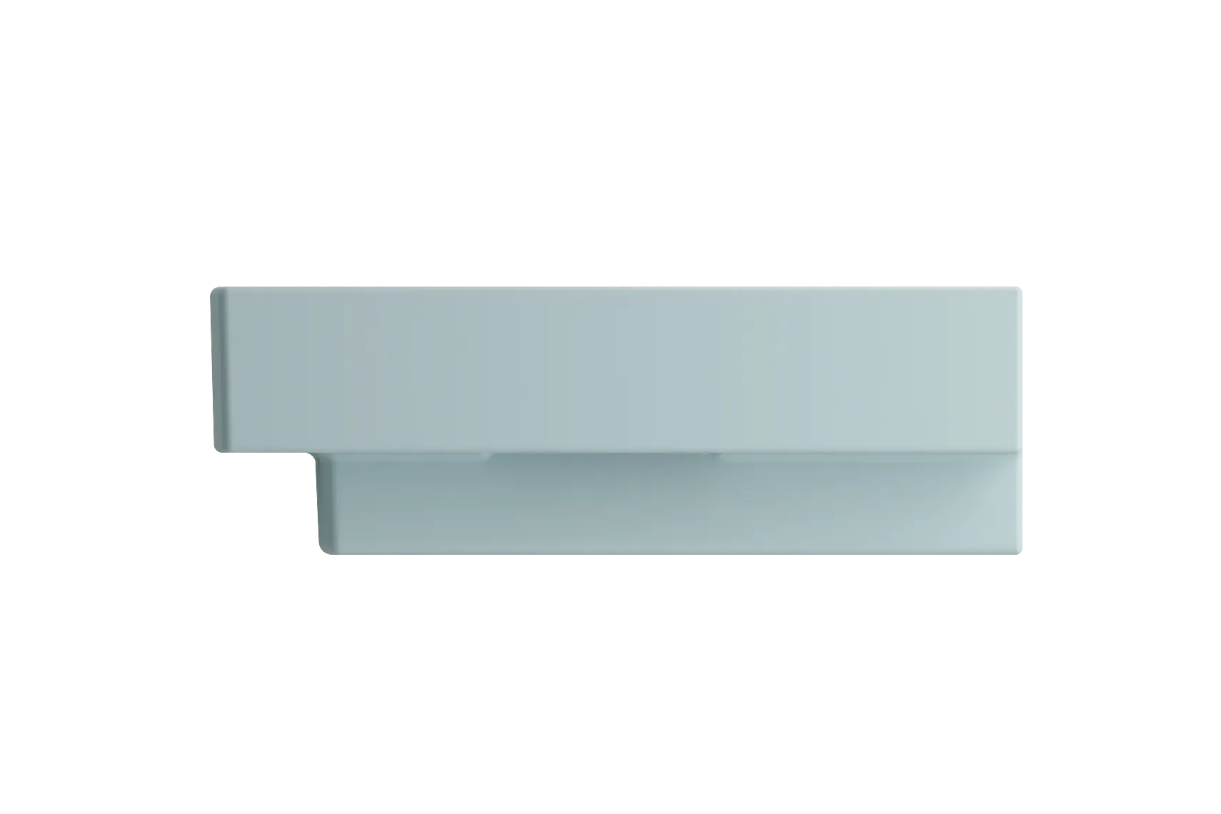 BOCCHI Scala 40" Rectangle Wallmount Fireclay Bathroom Sink, Matte Ice Blue, Single Faucet Hole, 1079-029-0126
