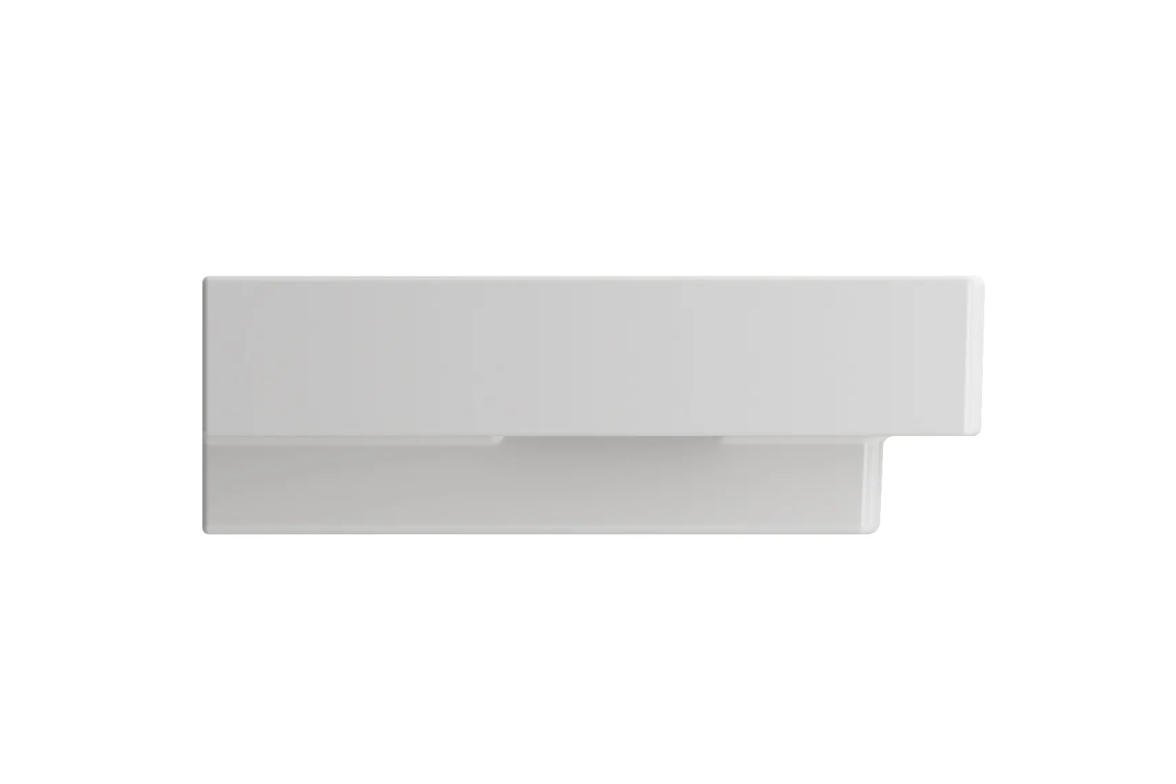 BOCCHI Scala 40" Rectangle Wallmount Fireclay Bathroom Sink, White, 3 Faucet Hole, 1079-001-0127