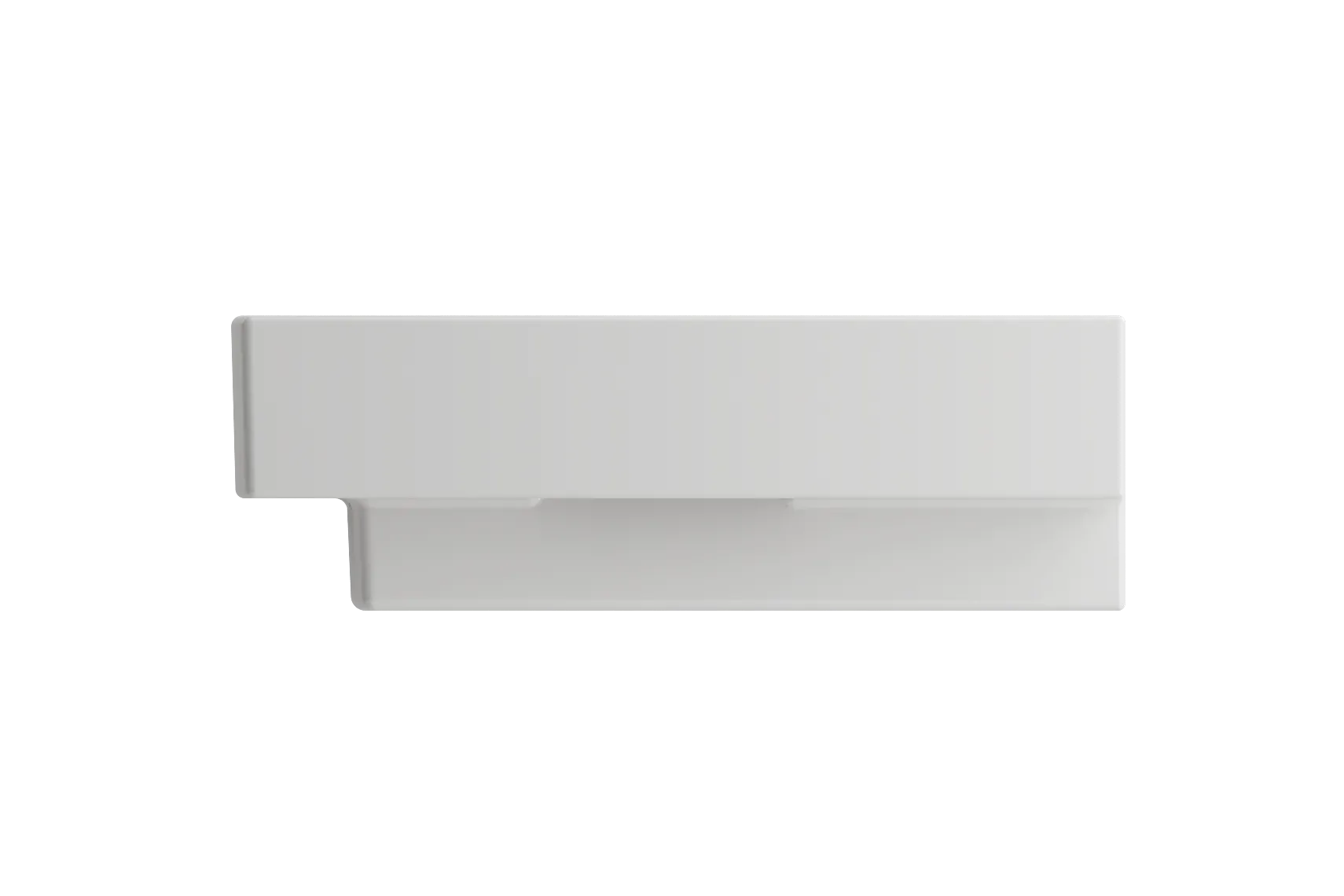 BOCCHI Scala 40" Rectangle Wallmount Fireclay Bathroom Sink, White, 3 Faucet Hole, 1079-001-0127