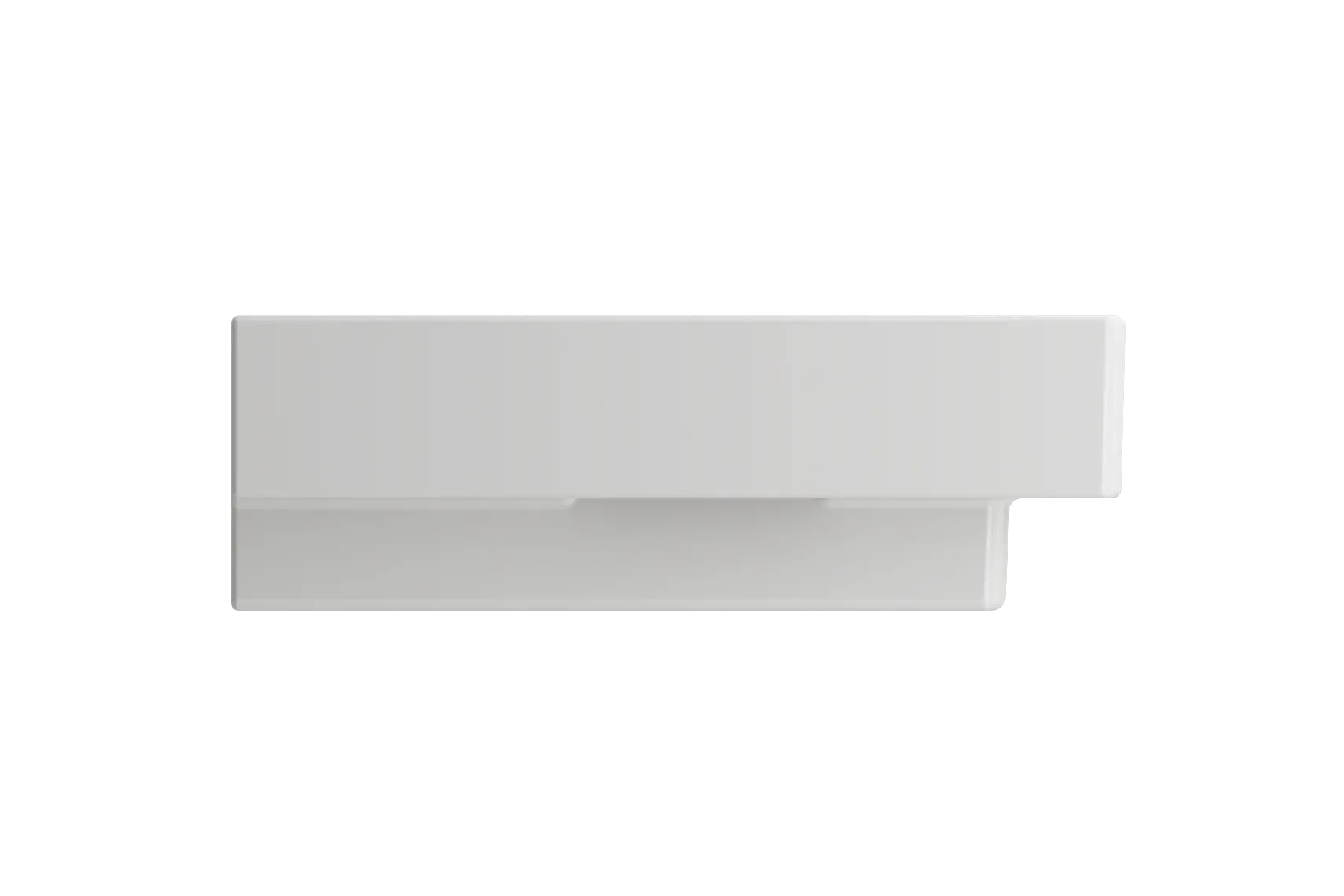 BOCCHI Scala 40" Rectangle Wallmount Fireclay Bathroom Sink, White, 3 Faucet Hole, 1079-001-0127