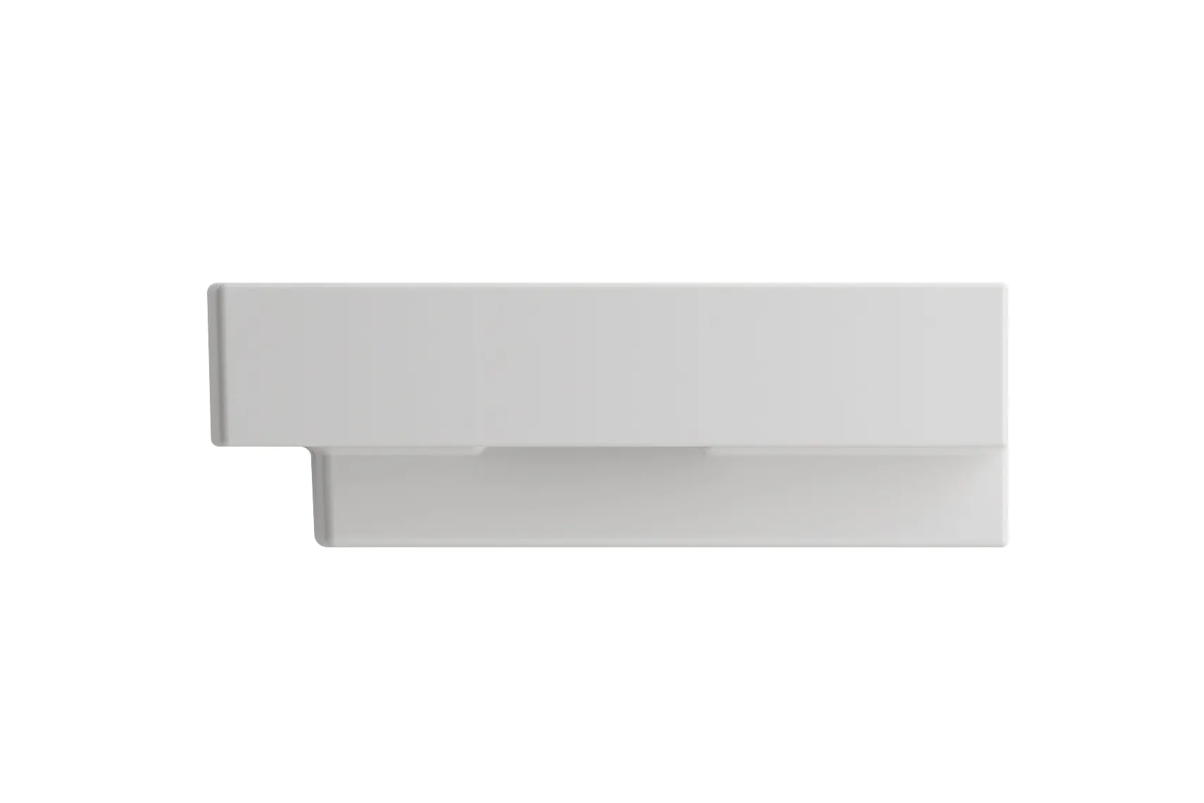 BOCCHI Scala 40" Rectangle Wallmount Fireclay Bathroom Sink, White, 3 Faucet Hole, 1079-001-0127