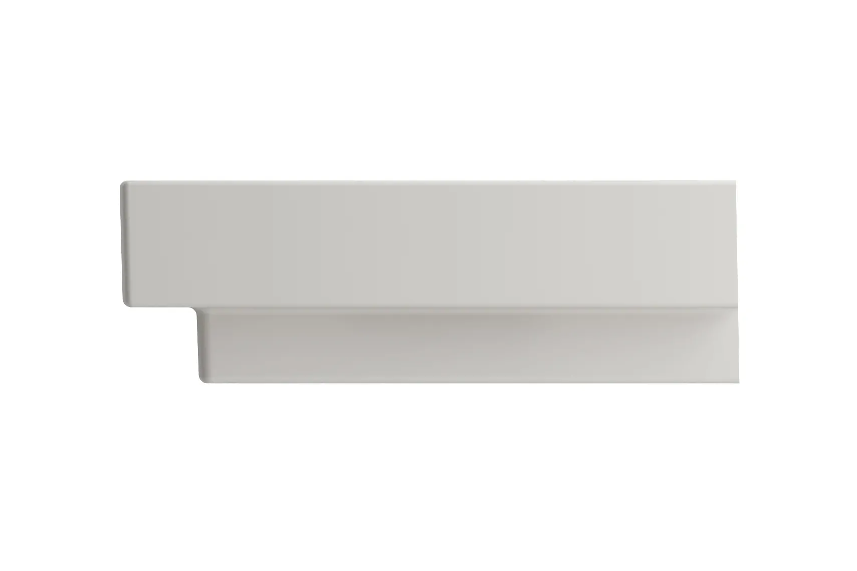 BOCCHI Scala 32" Rectangle Wallmount Fireclay Bathroom Sink, Biscuit, 3 Faucet Hole, 1078-014-0127