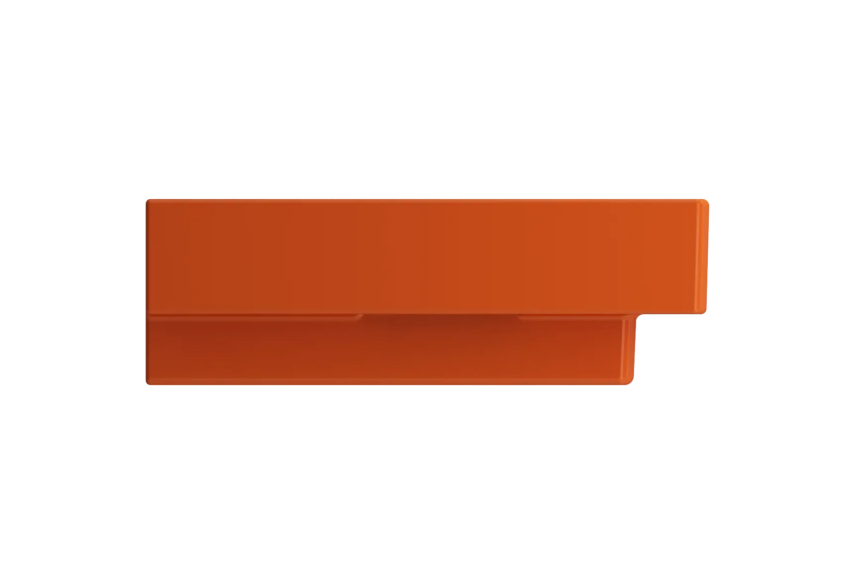 BOCCHI Scala 40" Rectangle Wallmount Fireclay Bathroom Sink, Orange, 3 Faucet Hole, 1079-012-0127