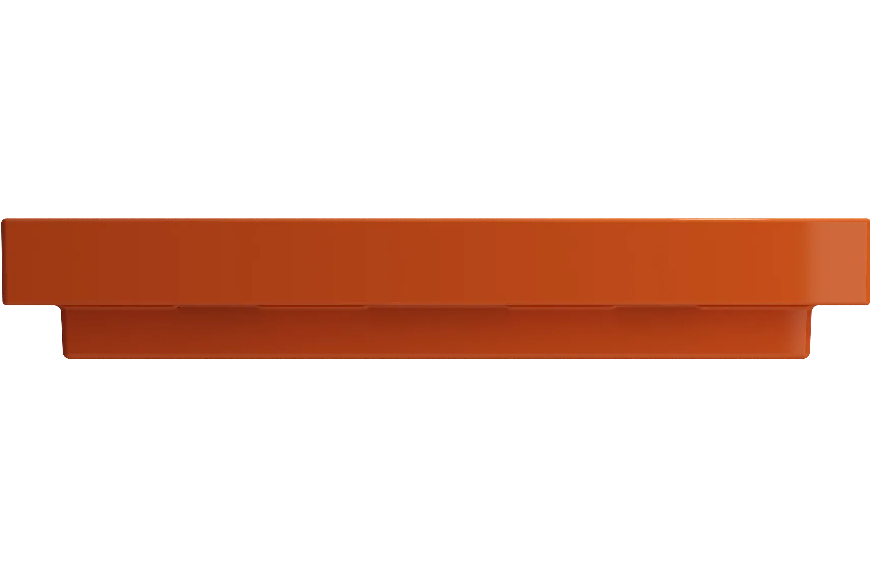 BOCCHI Scala 40" Rectangle Wallmount Fireclay Bathroom Sink, Orange, 3 Faucet Hole, 1079-012-0127