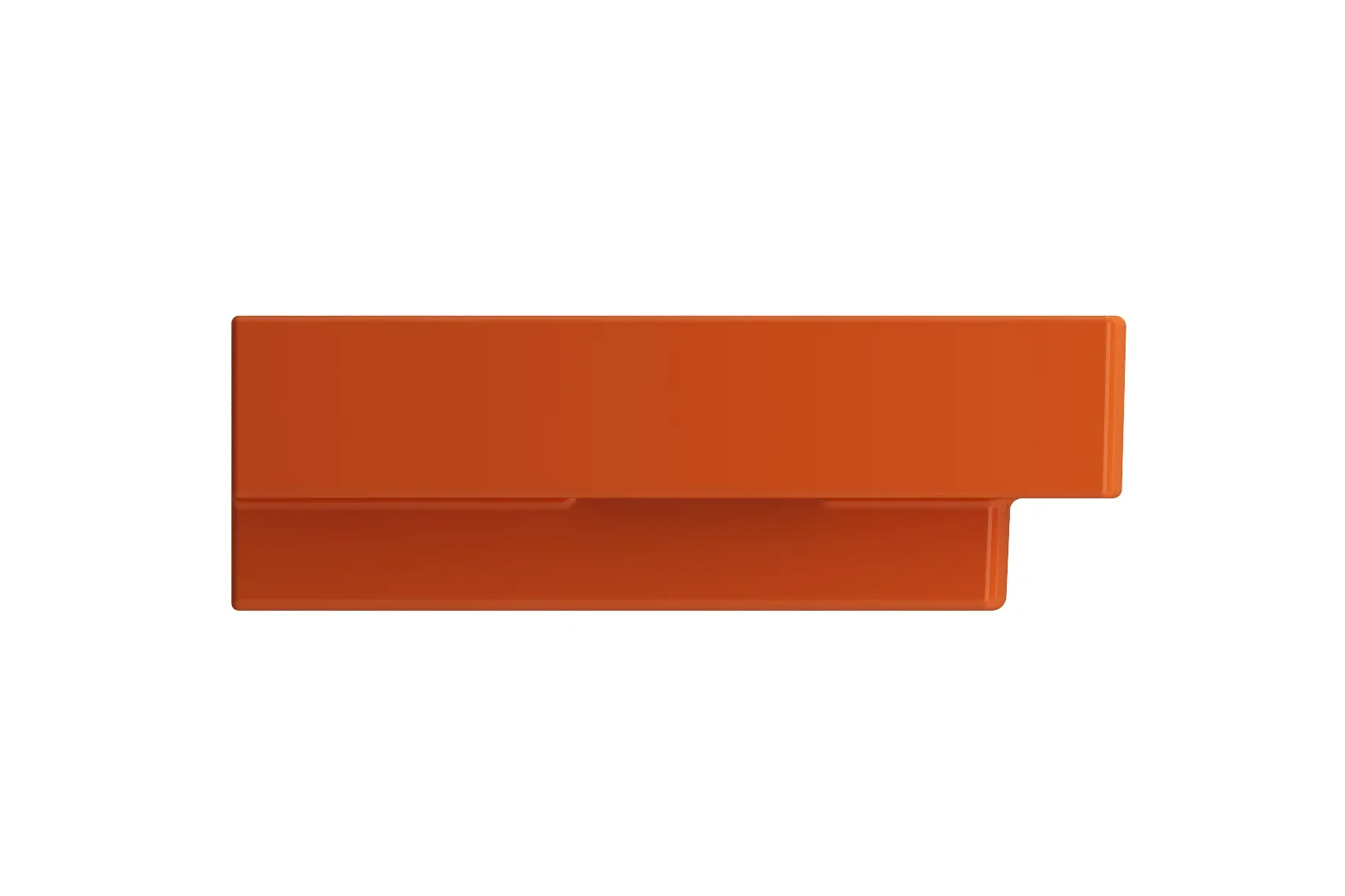 BOCCHI Scala 40" Rectangle Wallmount Fireclay Bathroom Sink, Orange, 3 Faucet Hole, 1079-012-0127