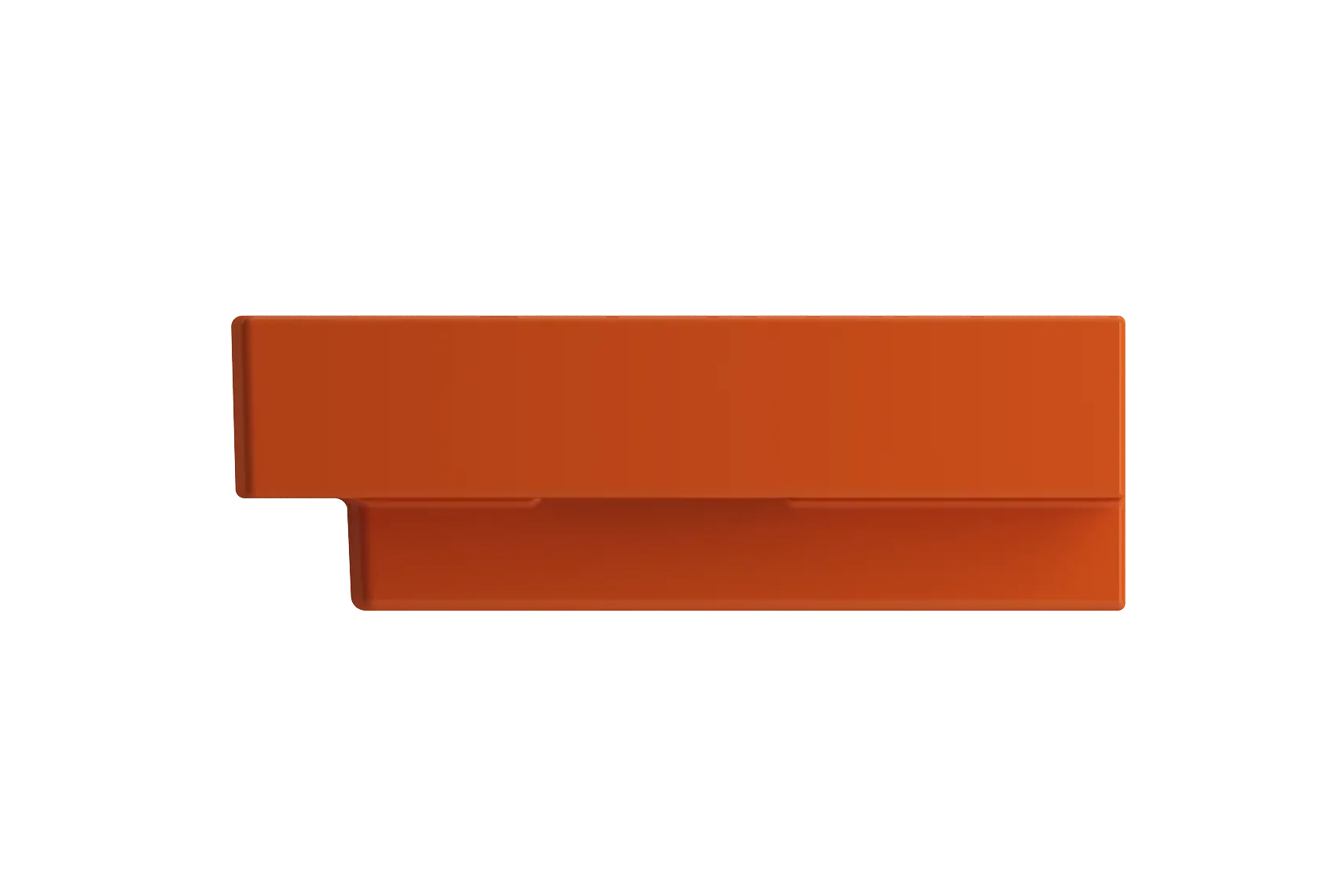 BOCCHI Scala 40" Rectangle Wallmount Fireclay Bathroom Sink, Orange, 3 Faucet Hole, 1079-012-0127