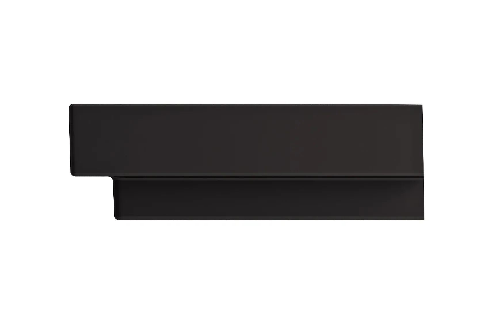 BOCCHI Scala 32" Rectangle Wallmount Fireclay Bathroom Sink, Matte Black, 3 Faucet Hole, 1078-004-0127