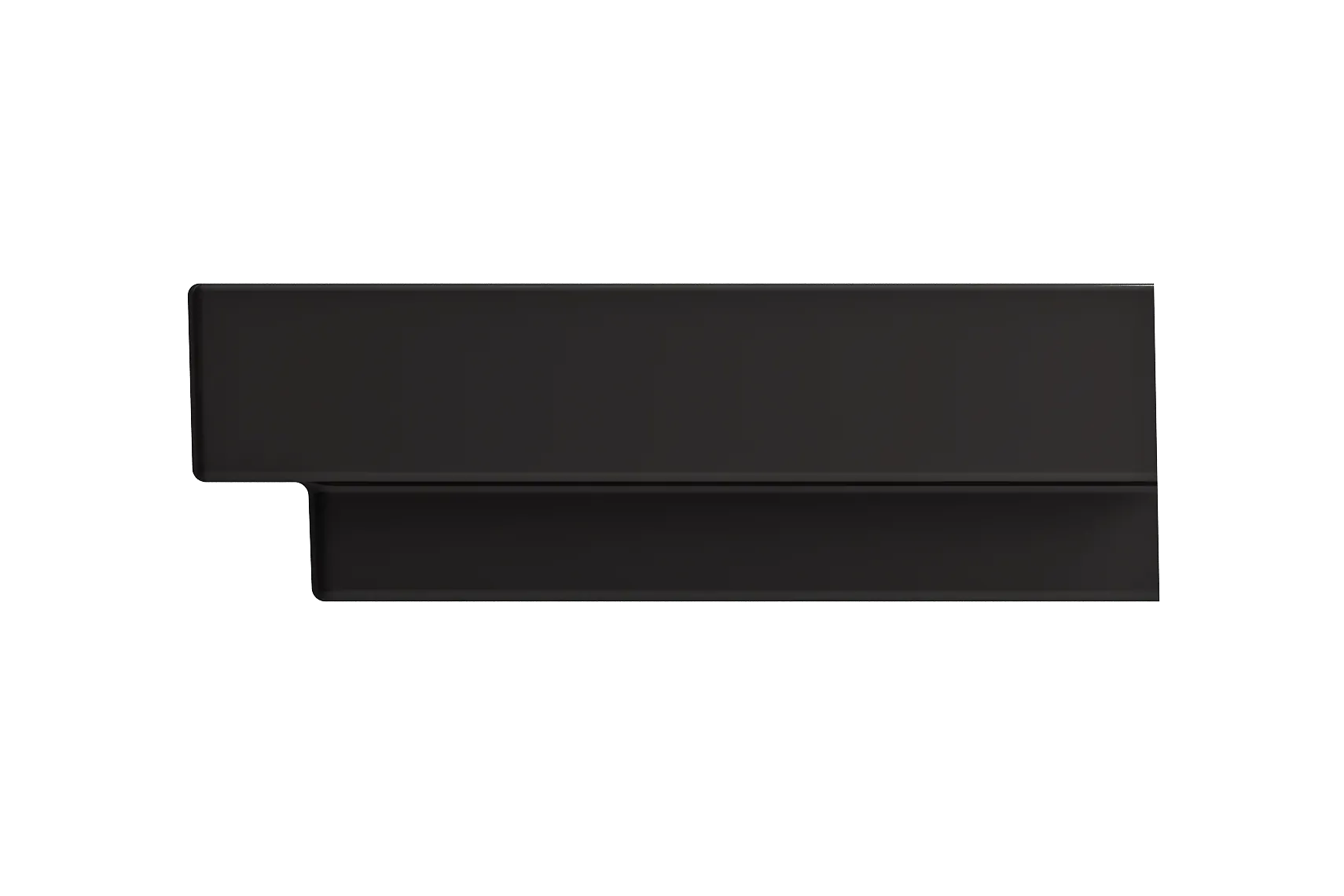 BOCCHI Scala 32" Rectangle Wallmount Fireclay Bathroom Sink, Matte Black, 3 Faucet Hole, 1078-004-0127
