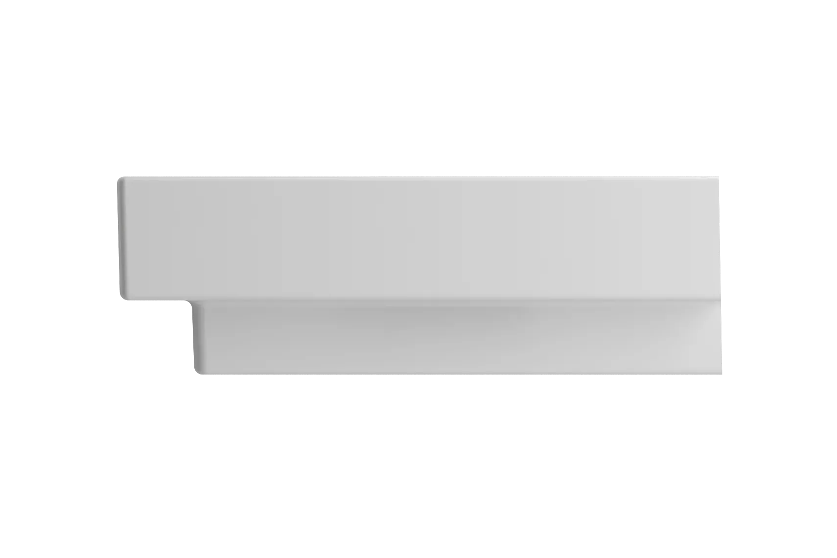 BOCCHI Scala 32" Rectangle Wallmount Fireclay Bathroom Sink, Matte White, 3 Faucet Hole, 1078-002-0127