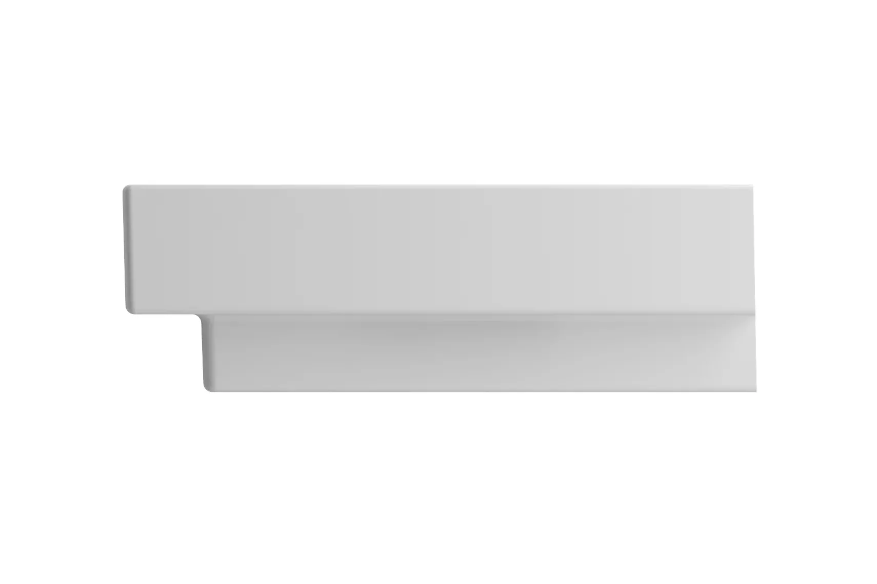 BOCCHI Scala 32" Rectangle Wallmount Fireclay Bathroom Sink, Matte White, 3 Faucet Hole, 1078-002-0127