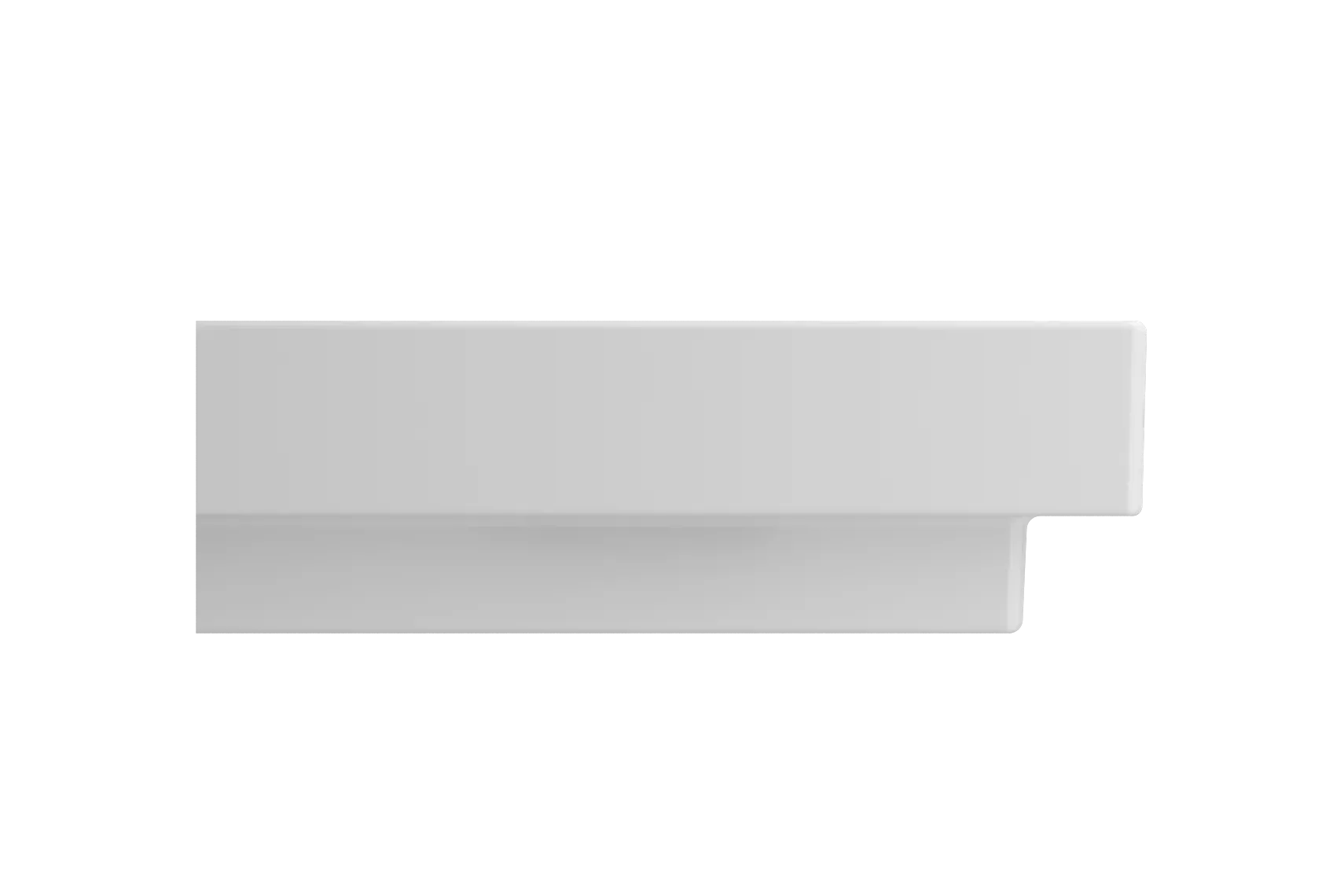 BOCCHI Scala 24" Rectangle Wallmount Fireclay Bathroom Sink, Matte White, Single Faucet Hole, 1077-002-0126