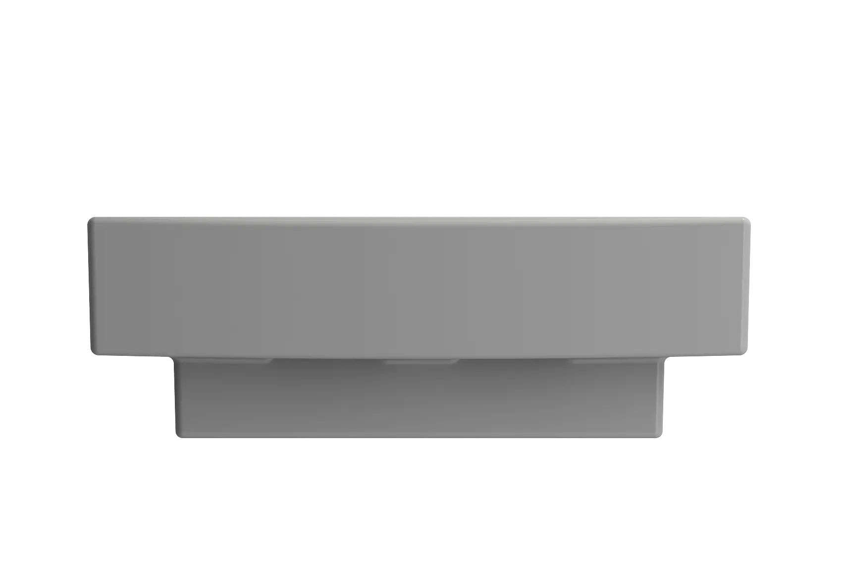 BOCCHI Scala 19" Square Wallmount Fireclay Bathroom Sink, Matte Gray, Single Faucet Hole, 1076-006-0126