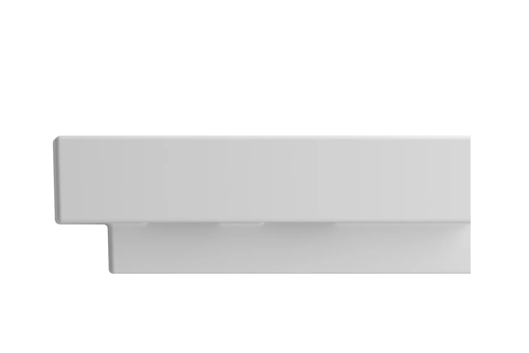 BOCCHI Scala 19" Square Wallmount Fireclay Bathroom Sink, Matte White, Single Faucet Hole, 1076-002-0126