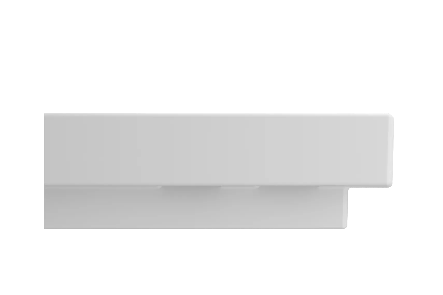 BOCCHI Scala 19" Square Wallmount Fireclay Bathroom Sink, Matte White, Single Faucet Hole, 1076-002-0126