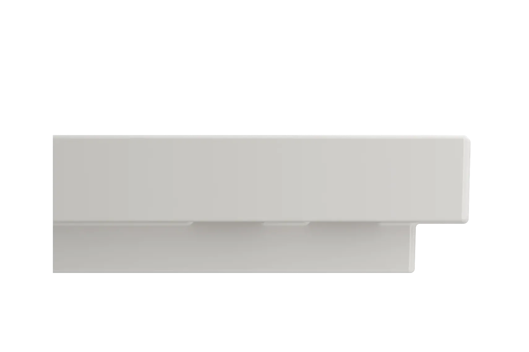 BOCCHI Scala 19" Square Wallmount Fireclay Bathroom Sink, Biscuit, Single Faucet Hole, 1076-014-0126