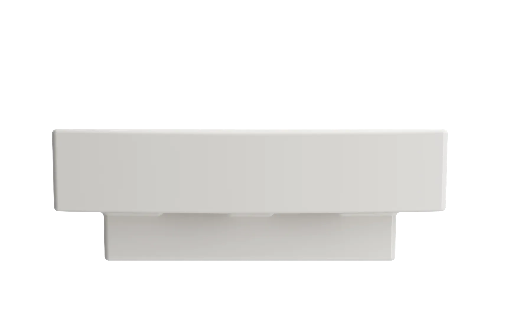 BOCCHI Scala 19" Square Wallmount Fireclay Bathroom Sink, Biscuit, Single Faucet Hole, 1076-014-0126