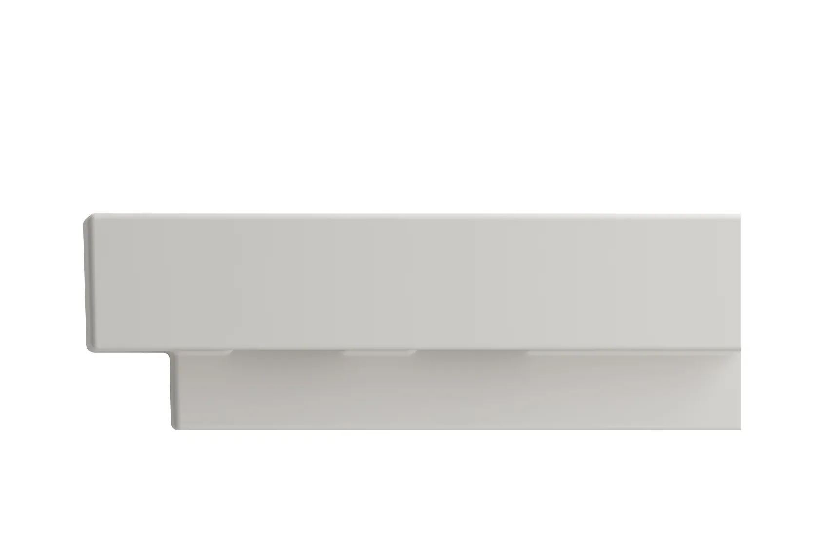 BOCCHI Scala 19" Square Wallmount Fireclay Bathroom Sink, Biscuit, Single Faucet Hole, 1076-014-0126