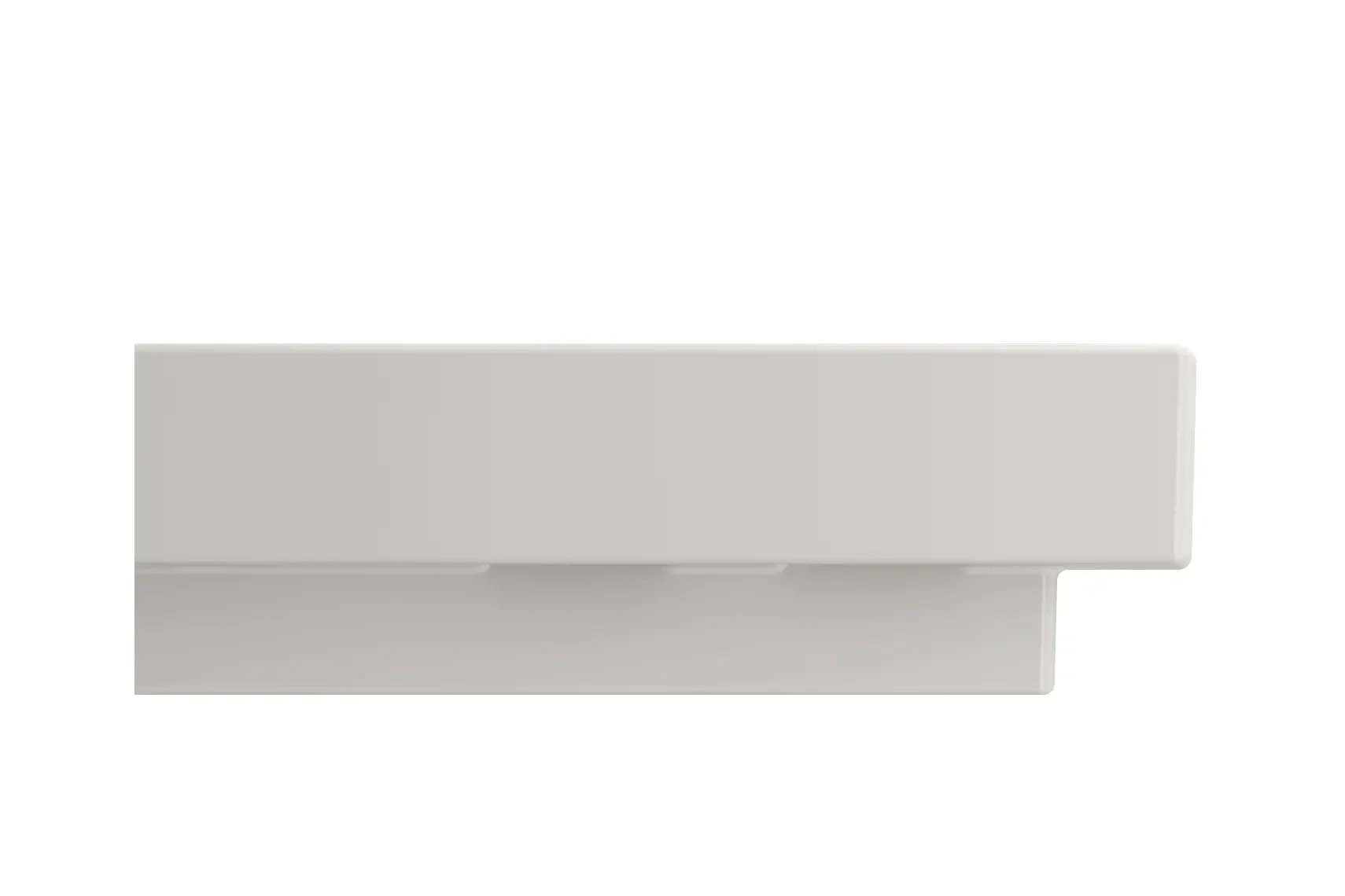 BOCCHI Scala 19" Square Wallmount Fireclay Bathroom Sink, Biscuit, Single Faucet Hole, 1076-014-0126