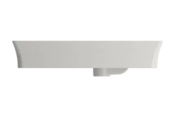 BOCCHI Sottile 24" Rectangle Vessel Fireclay Bathroom Sink, Biscuit, Single Faucet Hole, 1479-014-0126