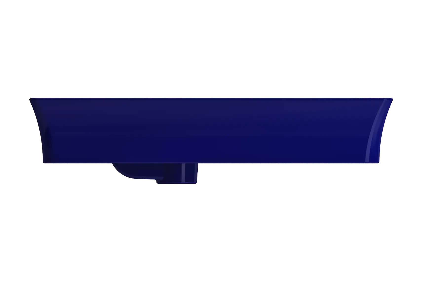 BOCCHI Sottile 24" Rectangle Vessel Fireclay Bathroom Sink, Sapphire Blue, Single Faucet Hole, 1479-010-0126