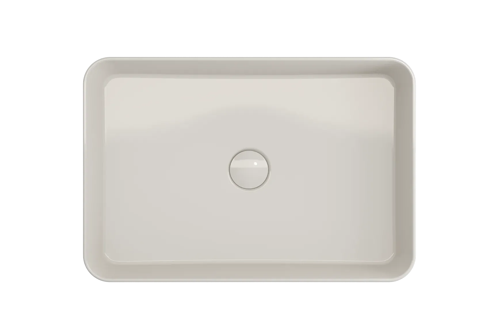 BOCCHI Sottile 22" Rectangle Vessel Fireclay Bathroom Sink, Biscuit, 1476-014-0125