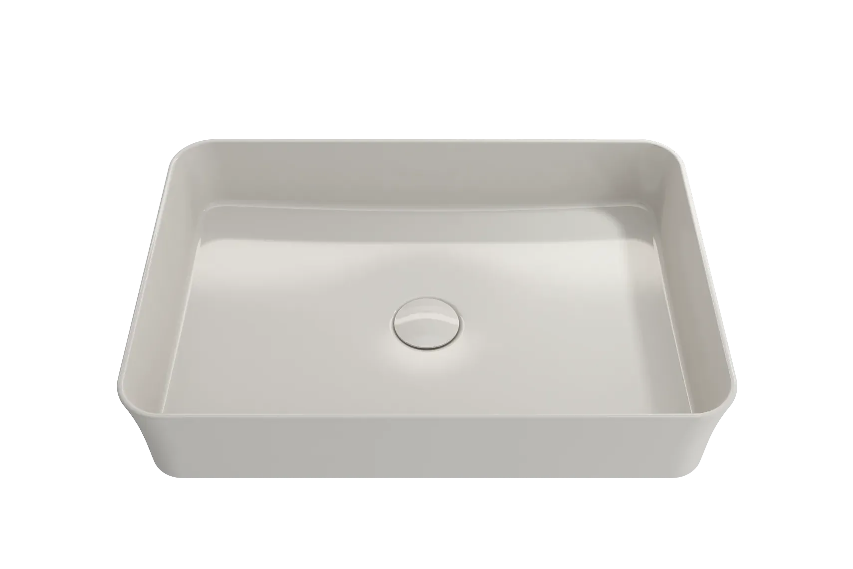 BOCCHI Sottile 22" Rectangle Vessel Fireclay Bathroom Sink, Biscuit, 1476-014-0125