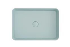 BOCCHI Sottile 22" Rectangle Vessel Fireclay Bathroom Sink, Matte Ice Blue, 1476-029-0125