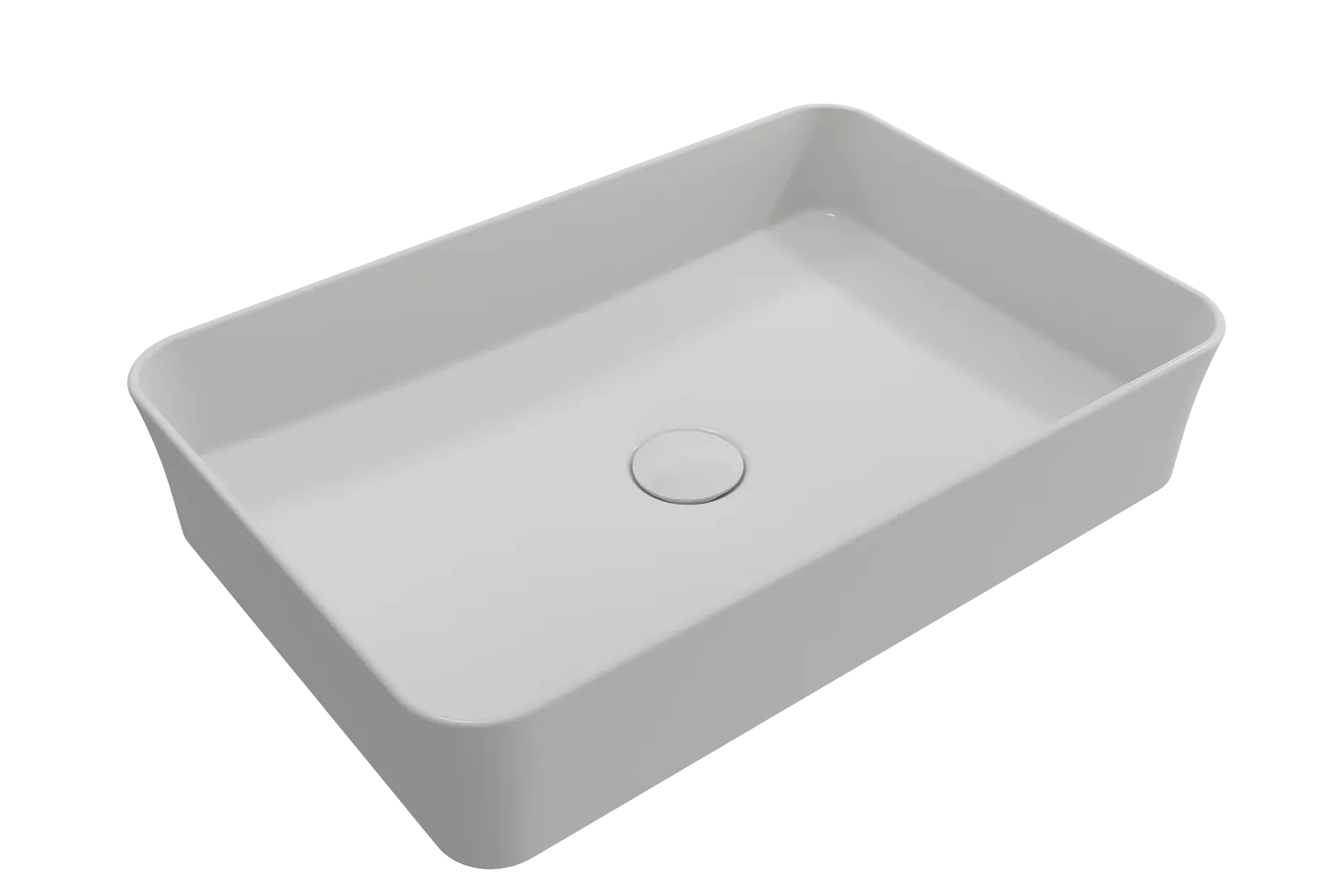 BOCCHI Sottile 22" Rectangle Vessel Fireclay Bathroom Sink, Matte White, 1476-002-0125