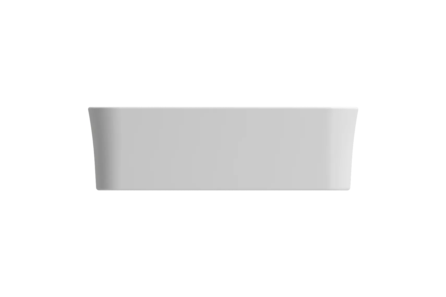 BOCCHI Sottile 22" Rectangle Vessel Fireclay Bathroom Sink, Matte White, 1476-002-0125