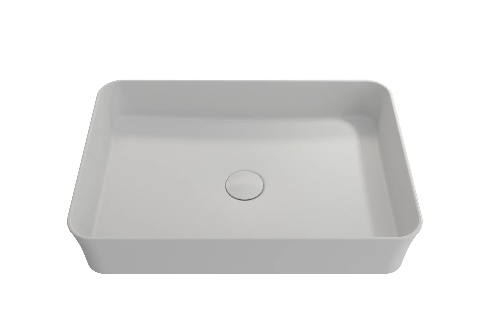 BOCCHI Sottile 22" Rectangle Vessel Fireclay Bathroom Sink, Matte White, 1476-002-0125