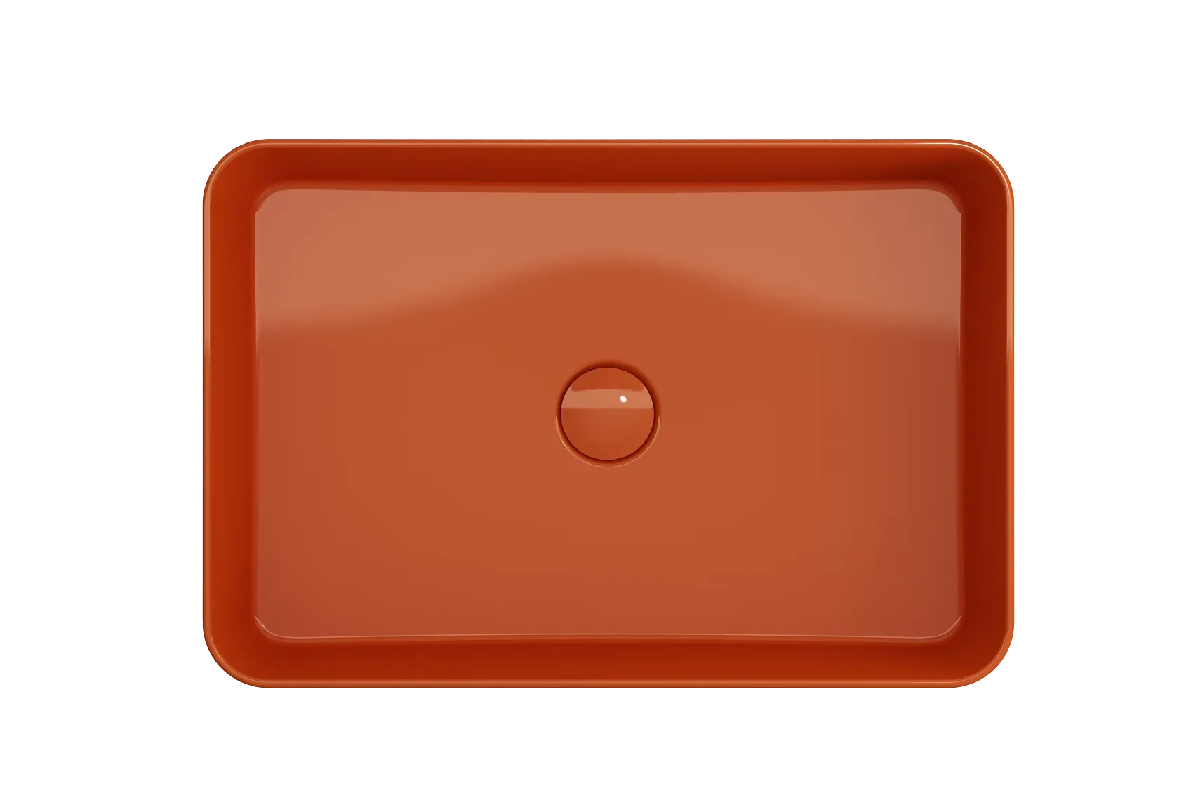 BOCCHI Sottile 22" Rectangle Vessel Fireclay Bathroom Sink, Orange, 1476-012-0125