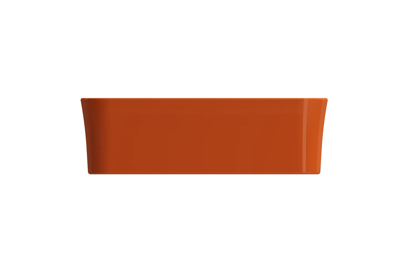 BOCCHI Sottile 22" Rectangle Vessel Fireclay Bathroom Sink, Orange, 1476-012-0125