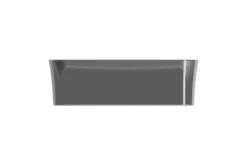 BOCCHI Sottile 22" Rectangle Vessel Fireclay Bathroom Sink, Platinum, 1476-401-0125