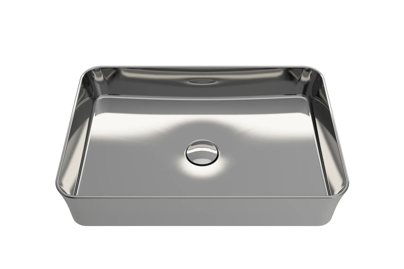 BOCCHI Sottile 22" Rectangle Vessel Fireclay Bathroom Sink, Platinum, 1476-401-0125