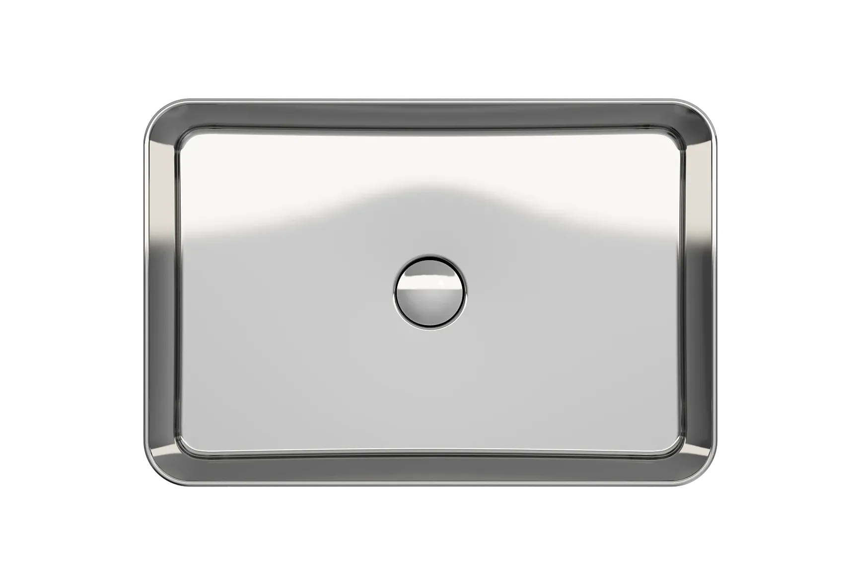 BOCCHI Sottile 22" Rectangle Vessel Fireclay Bathroom Sink, Platinum, 1476-401-0125
