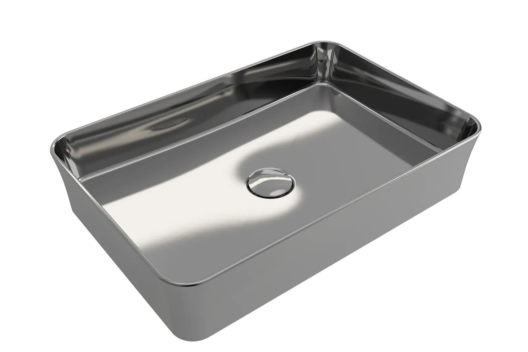 BOCCHI Sottile 22" Rectangle Vessel Fireclay Bathroom Sink, Platinum, 1476-401-0125
