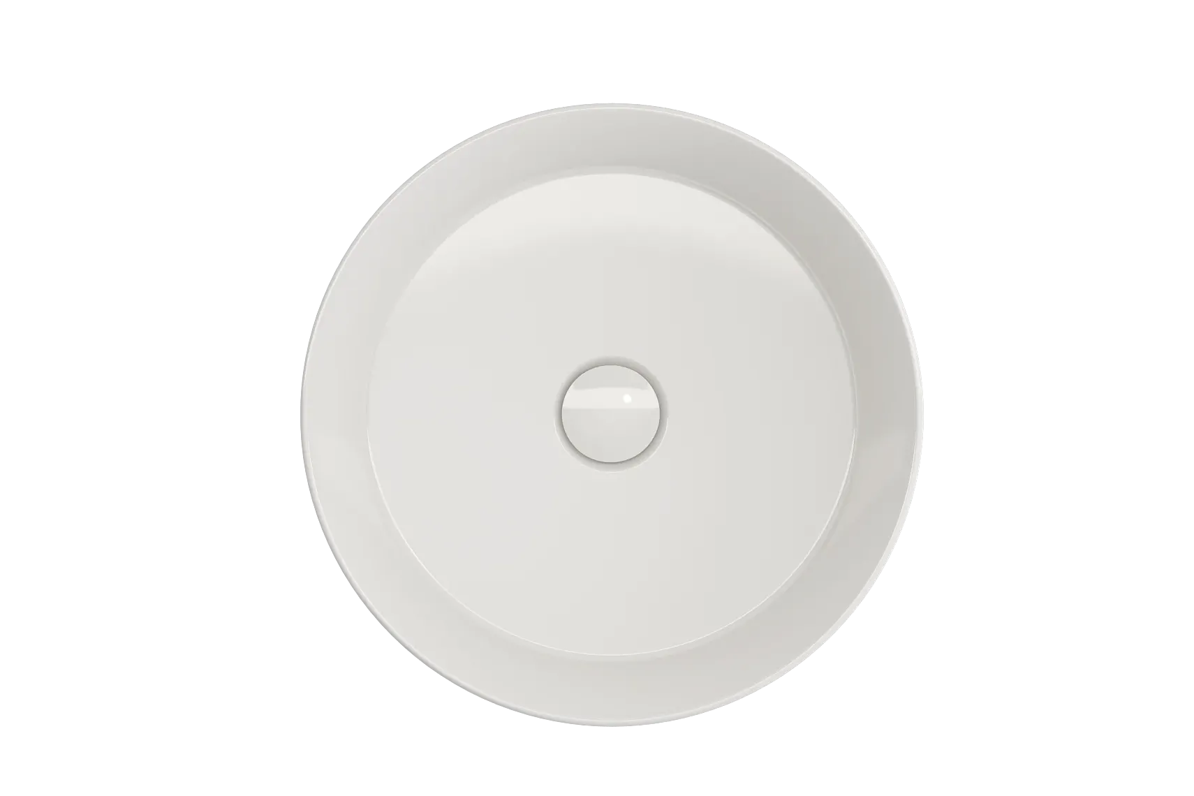 BOCCHI Sottile 15" Round Vessel Fireclay Bathroom Sink, White, 1478-001-0125