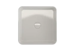 BOCCHI Sottile 15" Square Vessel Fireclay Bathroom Sink, White, 1477-001-0125