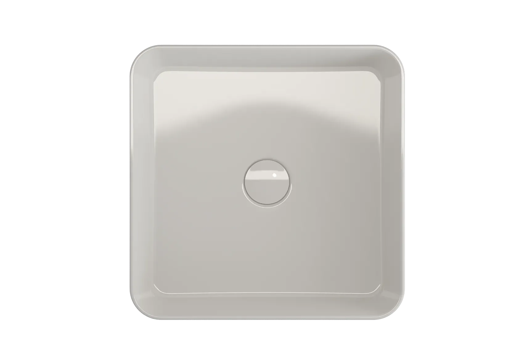 BOCCHI Sottile 15" Square Vessel Fireclay Bathroom Sink, White, 1477-001-0125